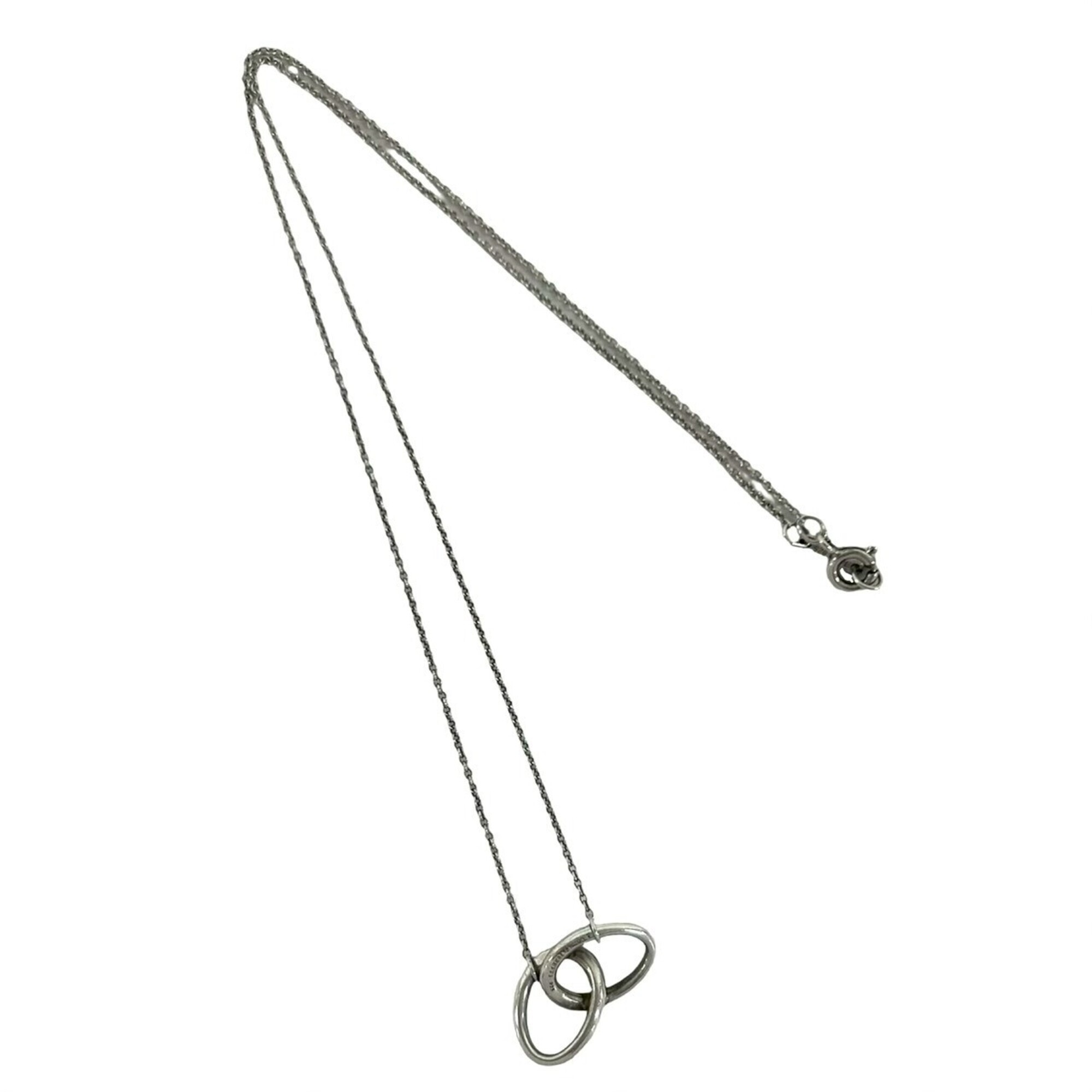 Tiffany&Co. Tiffany Vintage Double Loop Necklace, Sterling Silver 925 Pendant...